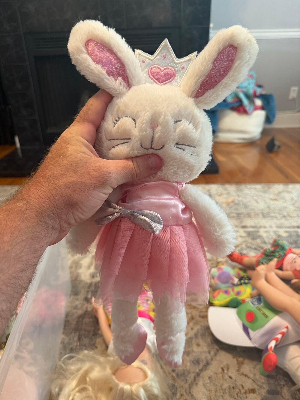 Animal Adventure Princess Bunny Rabbit Plush Pink Dress Crown 2019 White 14”